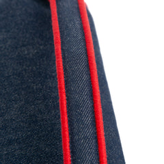 Large Denim Baguette Satchel