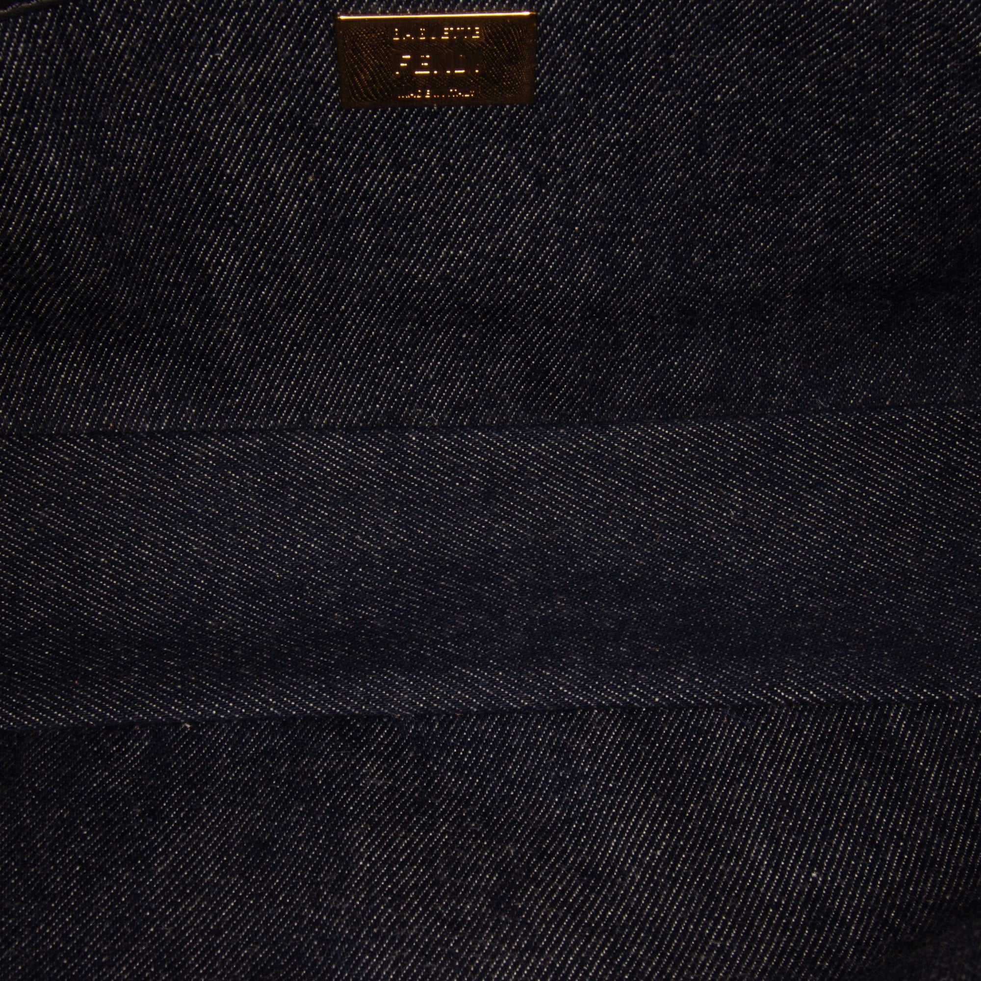 Large Denim Baguette Satchel