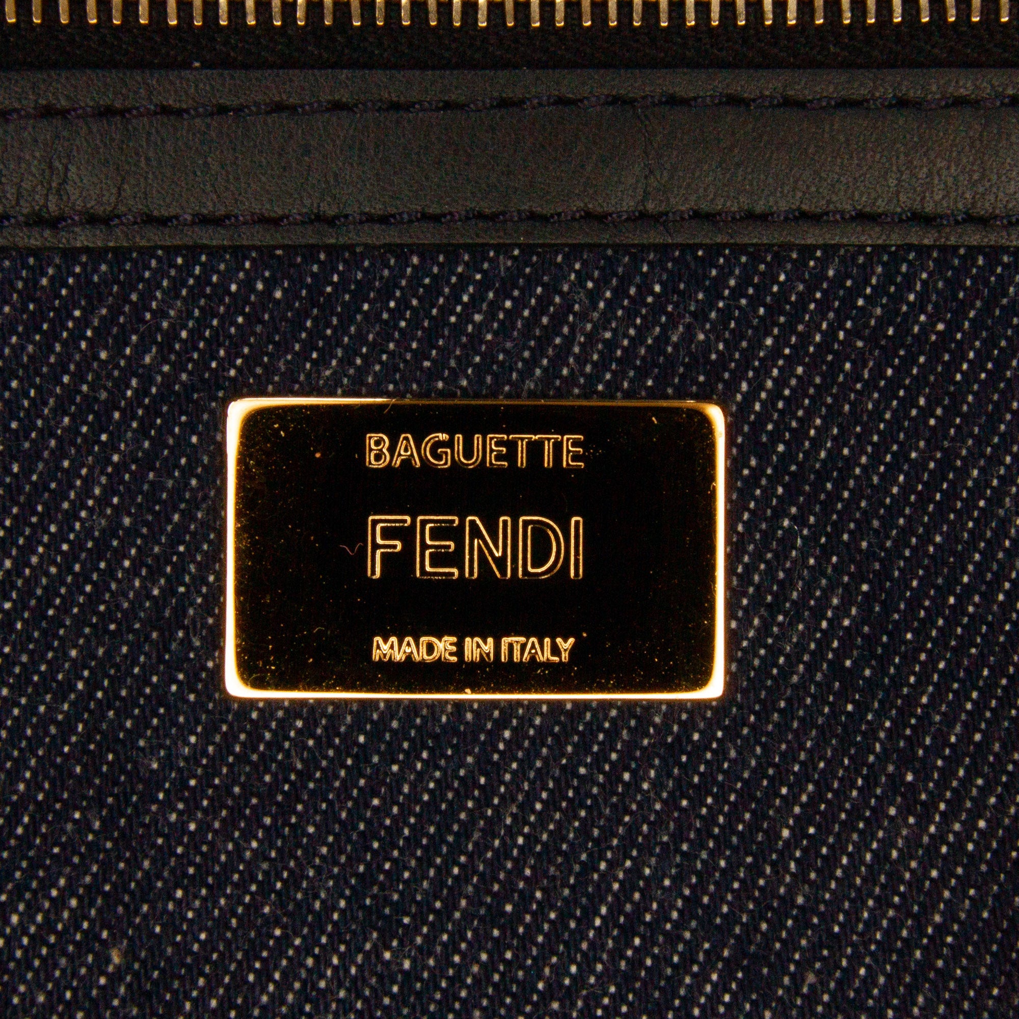 Large Denim Baguette Satchel