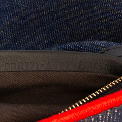 Large Denim Baguette Satchel