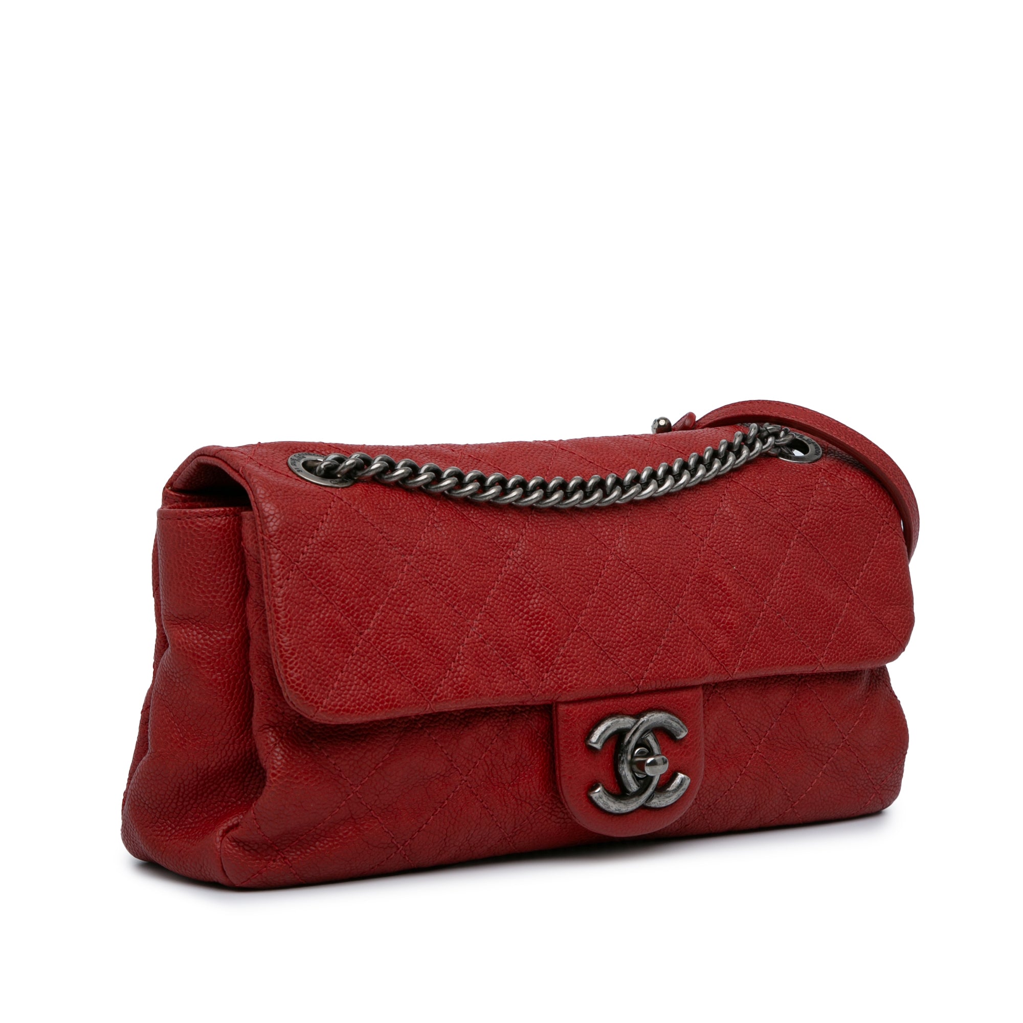 Medium Quilted Caviar Easy Flap