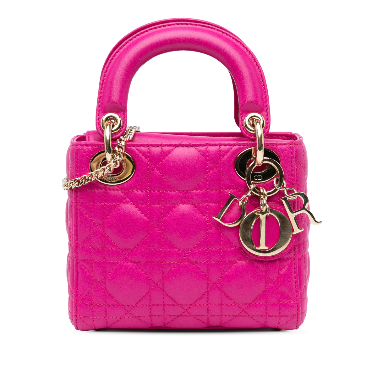 Mini Lambskin Cannage Lady Dior