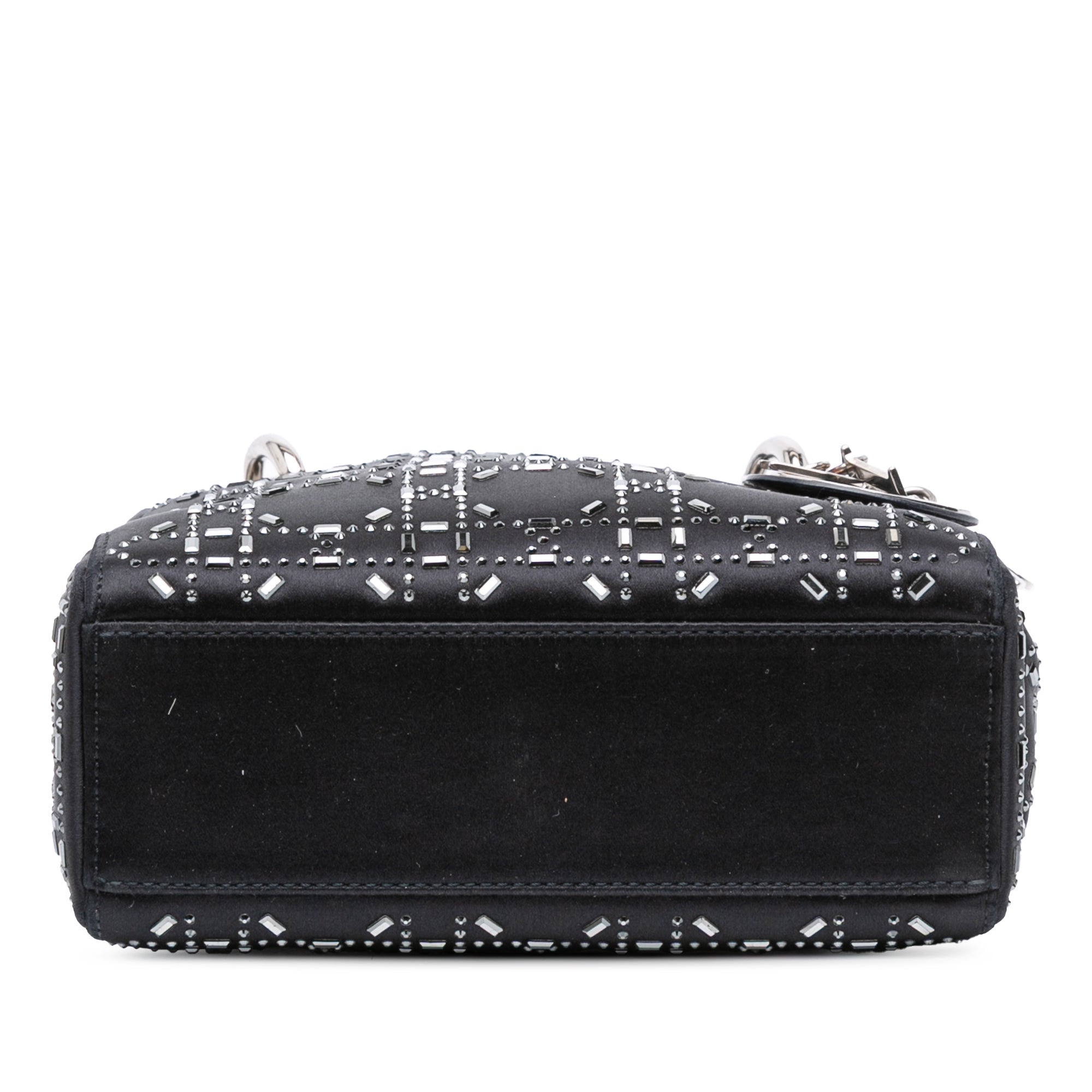 Mini Satin Cannage Strass Crystal Embellished Lady Dior