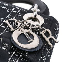 Mini Satin Cannage Strass Crystal Embellished Lady Dior