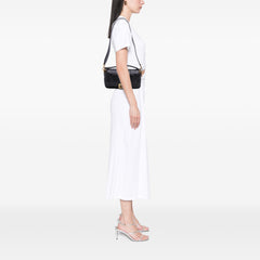 Zucca Embossed Leather Baguette Satchel