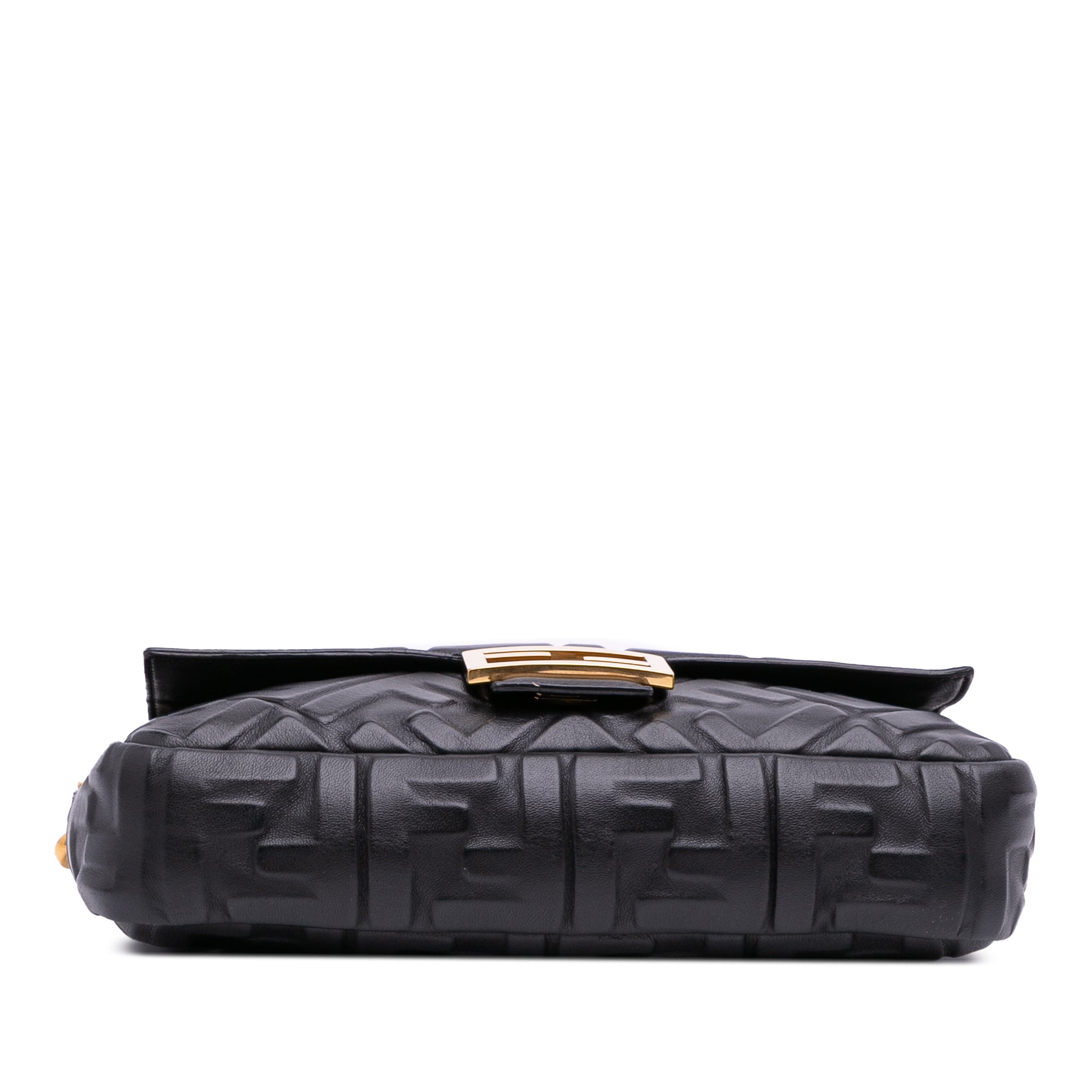 Zucca Embossed Leather Baguette Satchel