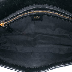 Zucca Embossed Leather Baguette Satchel