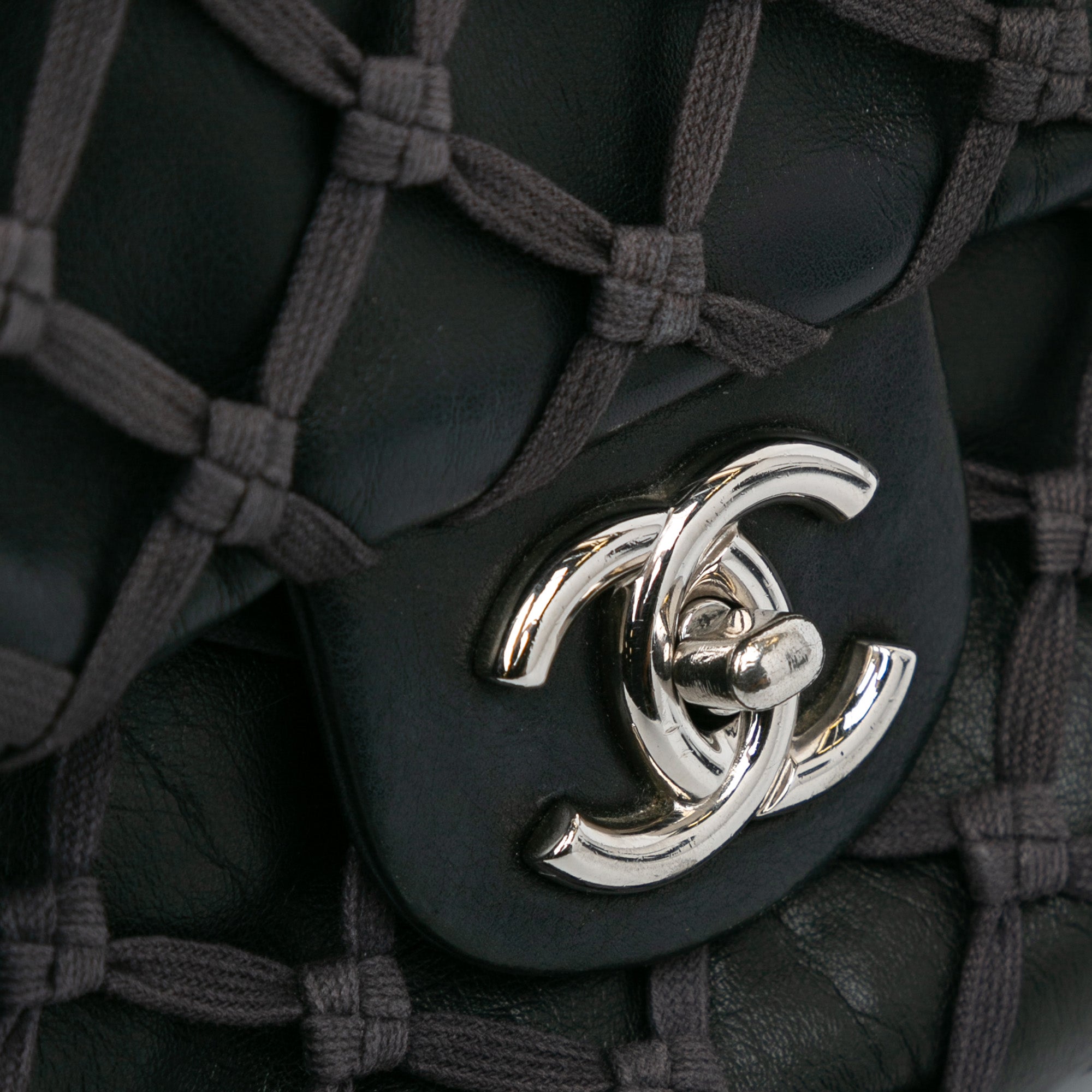 Jumbo Calfskin Canebiers Net Flap