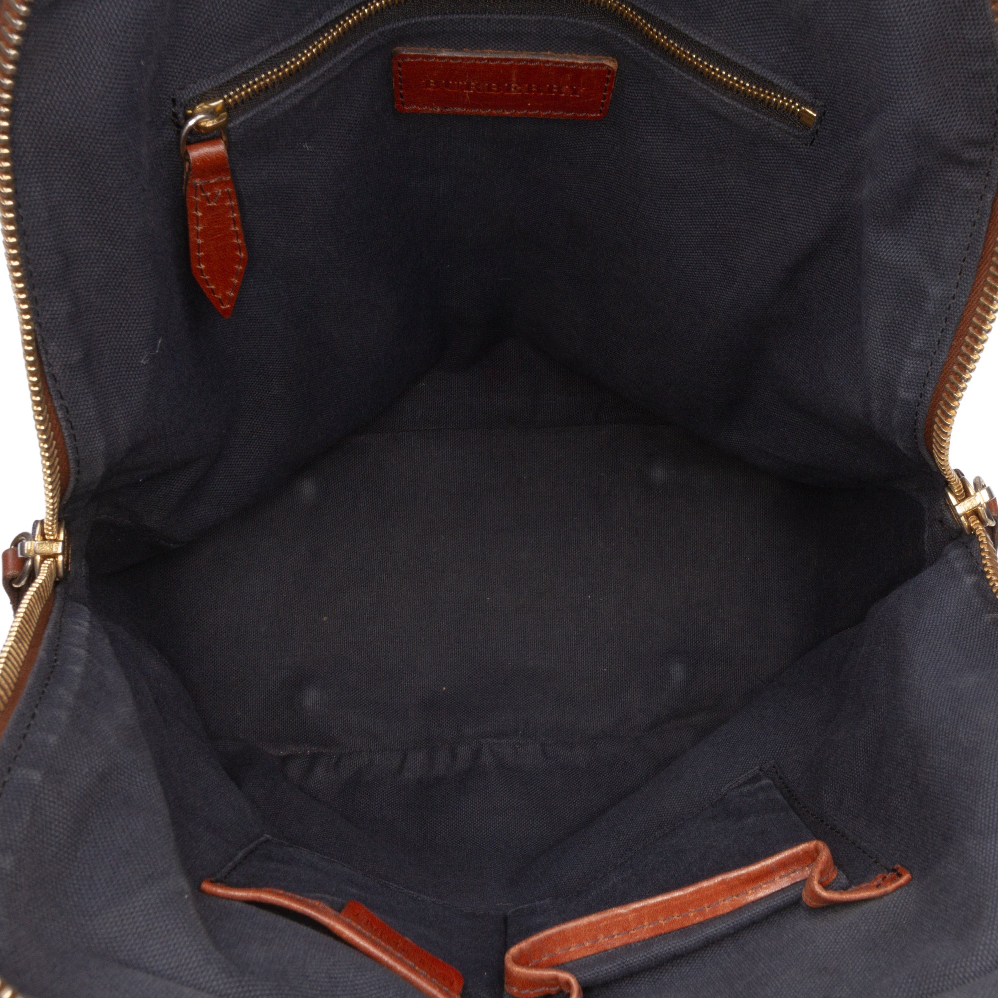 Small Leather Trimmed House Check Canvas Bridle Orchard Satchel