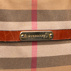 Small Leather Trimmed House Check Canvas Bridle Orchard Satchel
