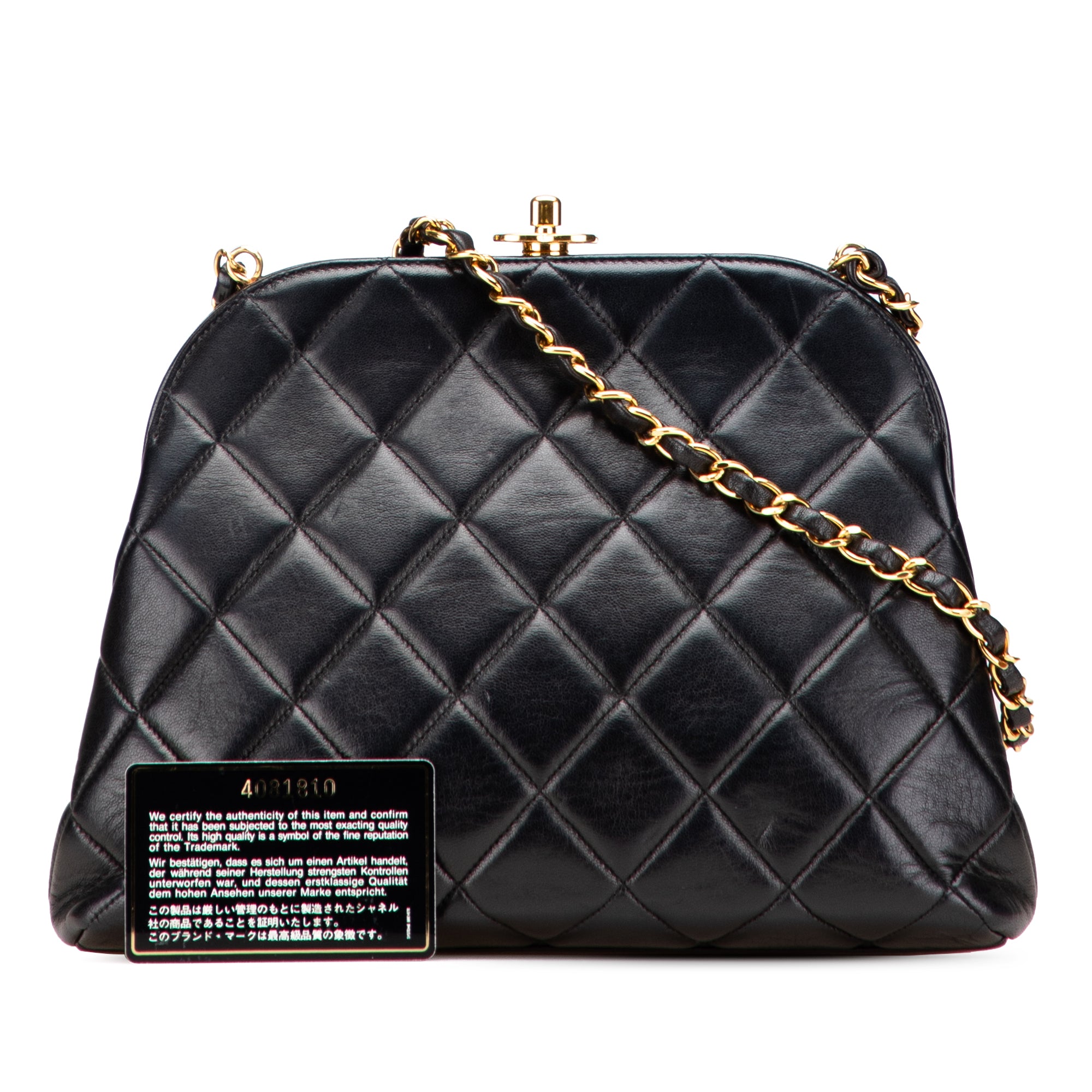 Quilted Lambskin Frame Chain Crossbody