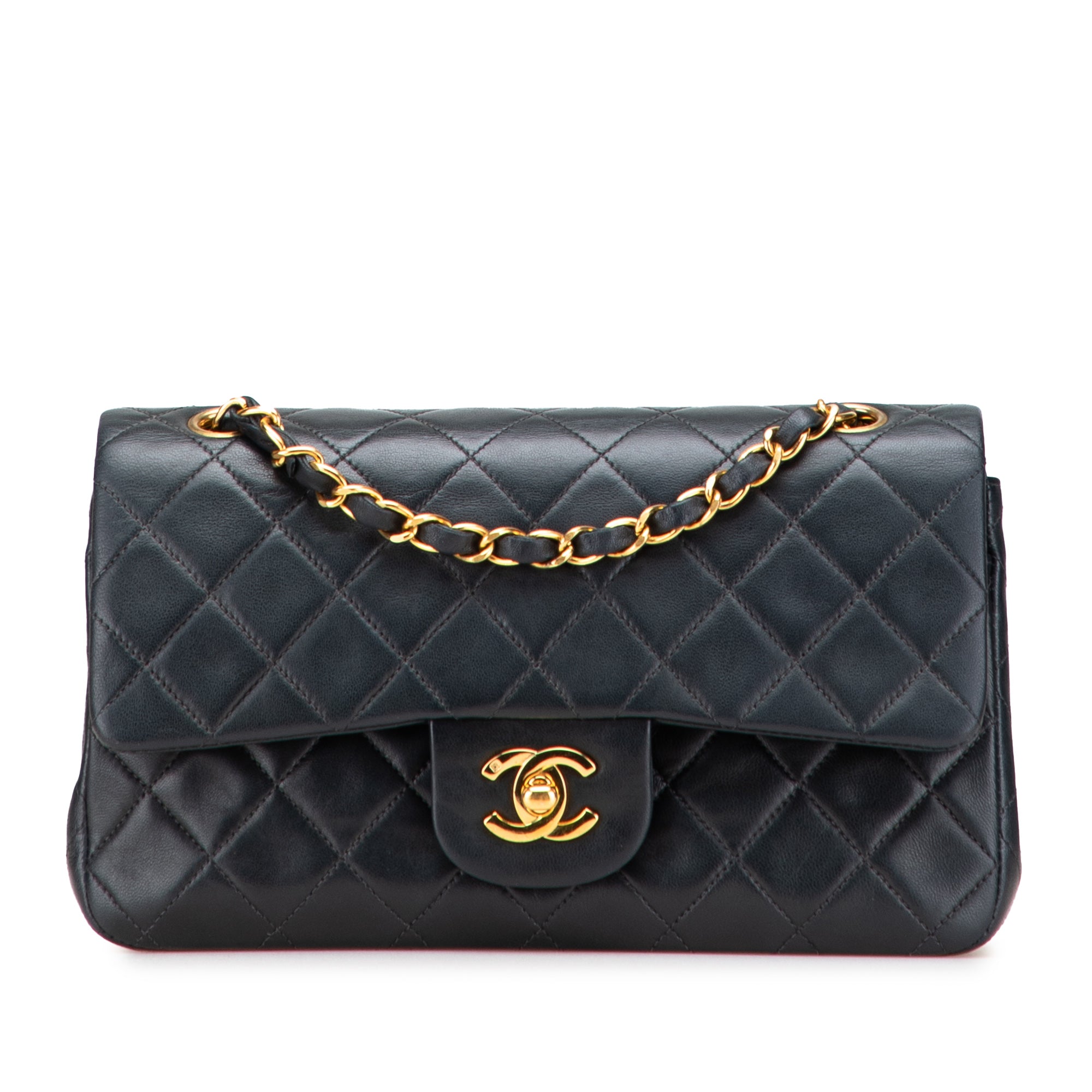 Small Classic Lambskin Double Flap