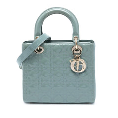 Medium Patent Cannage Lady Dior