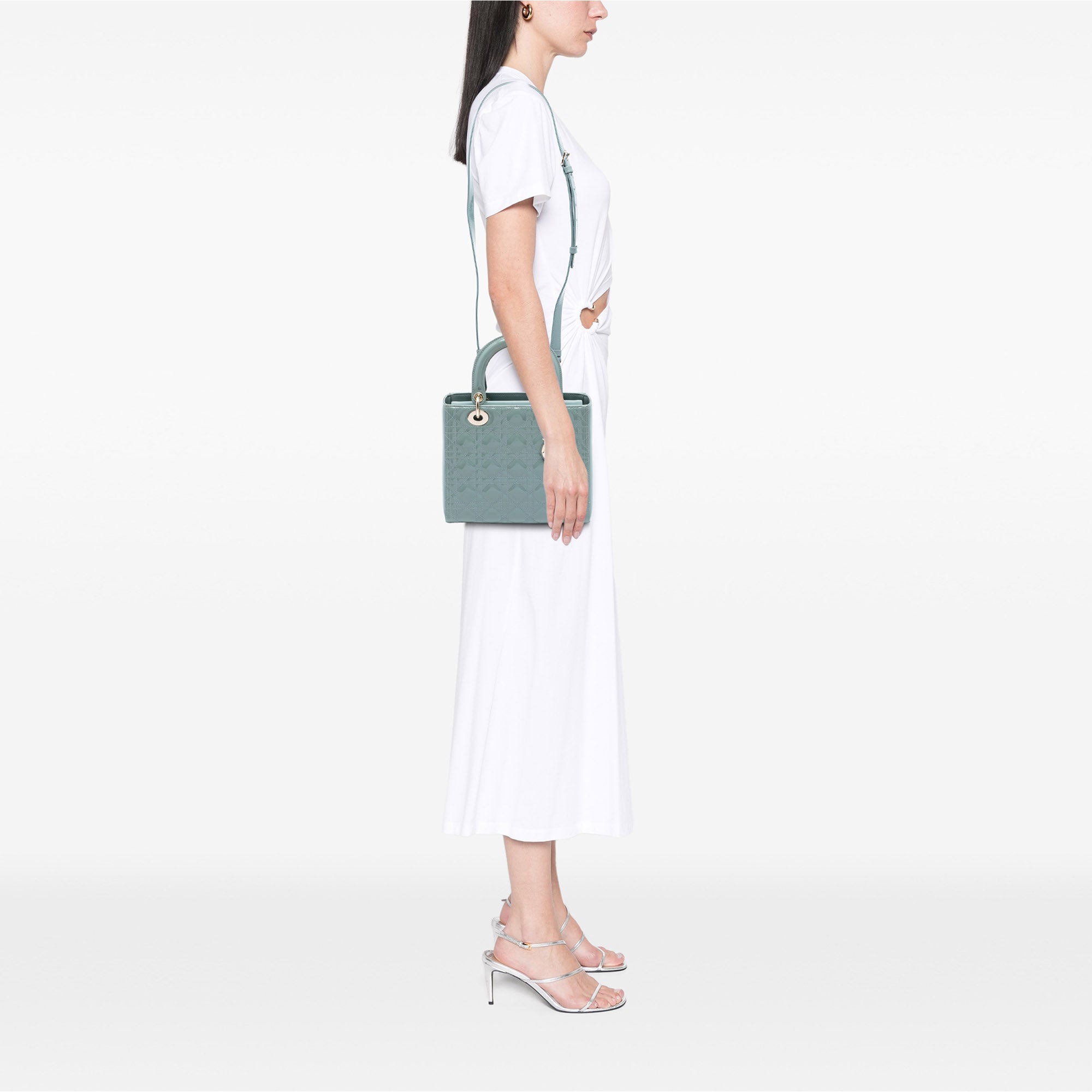 Medium Patent Cannage Lady Dior