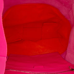 Bicolor Leather Vertical Cabas Tote
