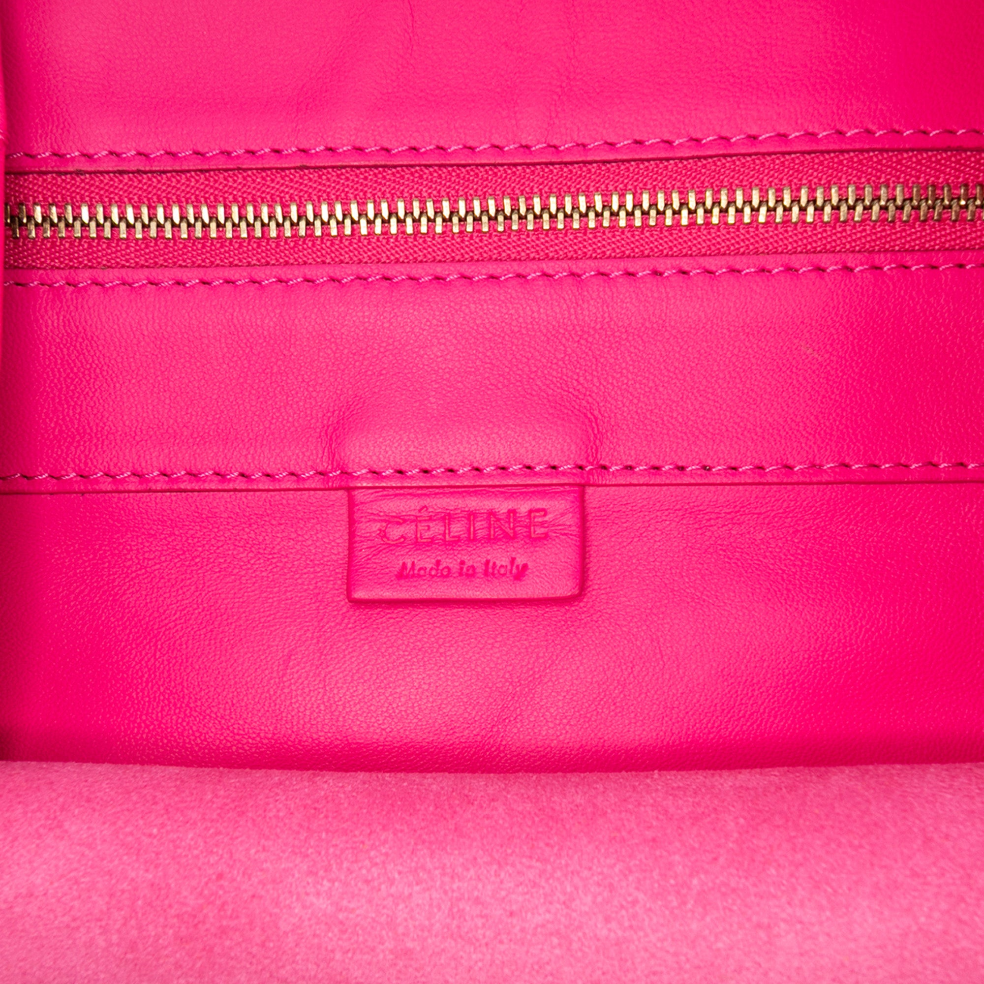 Bicolor Leather Vertical Cabas Tote