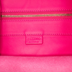 Bicolor Leather Vertical Cabas Tote