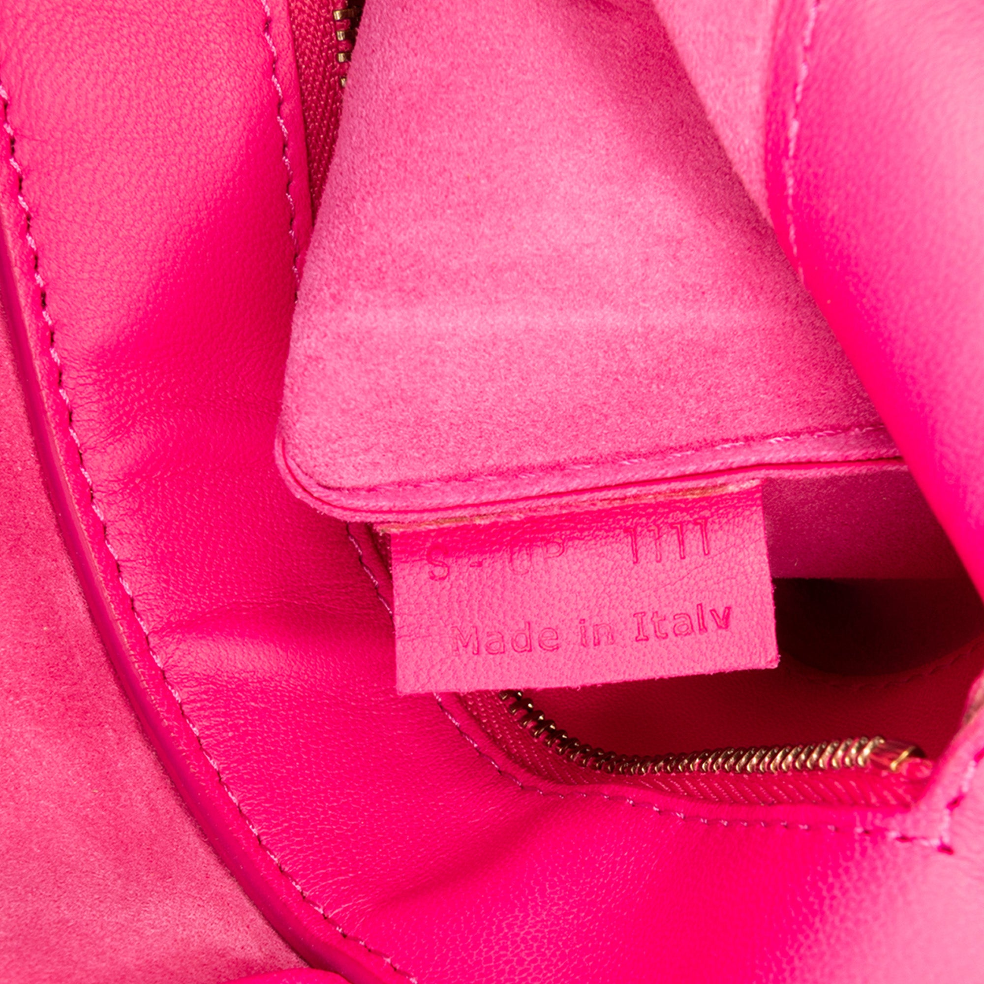 Bicolor Leather Vertical Cabas Tote