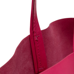 Bicolor Leather Vertical Cabas Tote