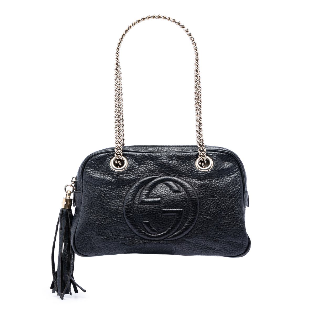 Pebbled Leather Soho Chain Zip Shoulder Bag