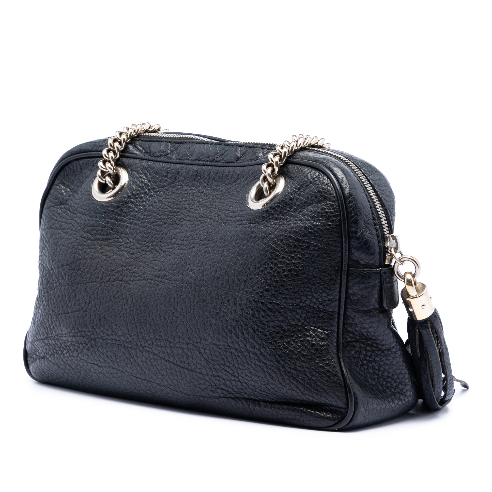 Pebbled Leather Soho Chain Zip Shoulder Bag
