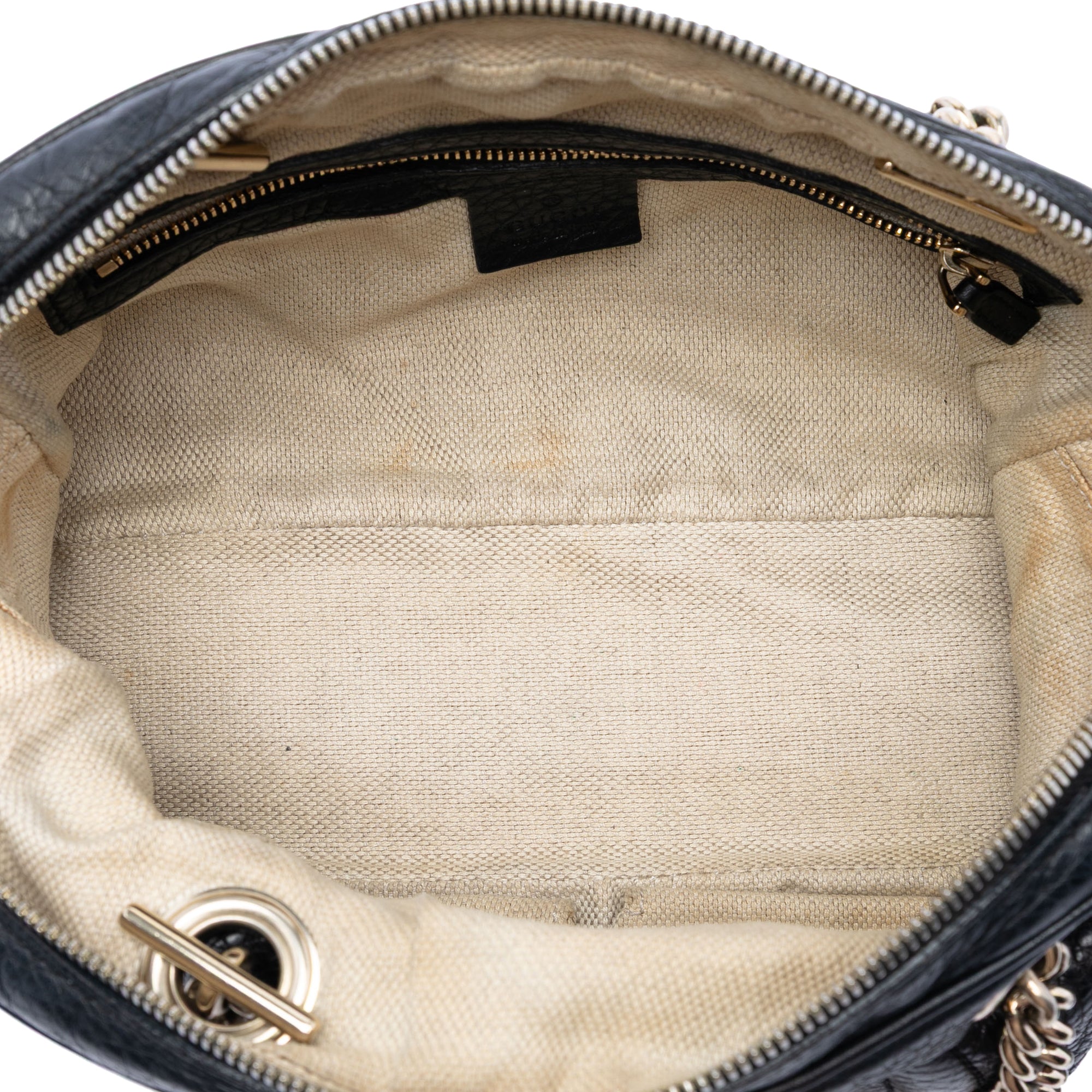 Pebbled Leather Soho Chain Zip Shoulder Bag