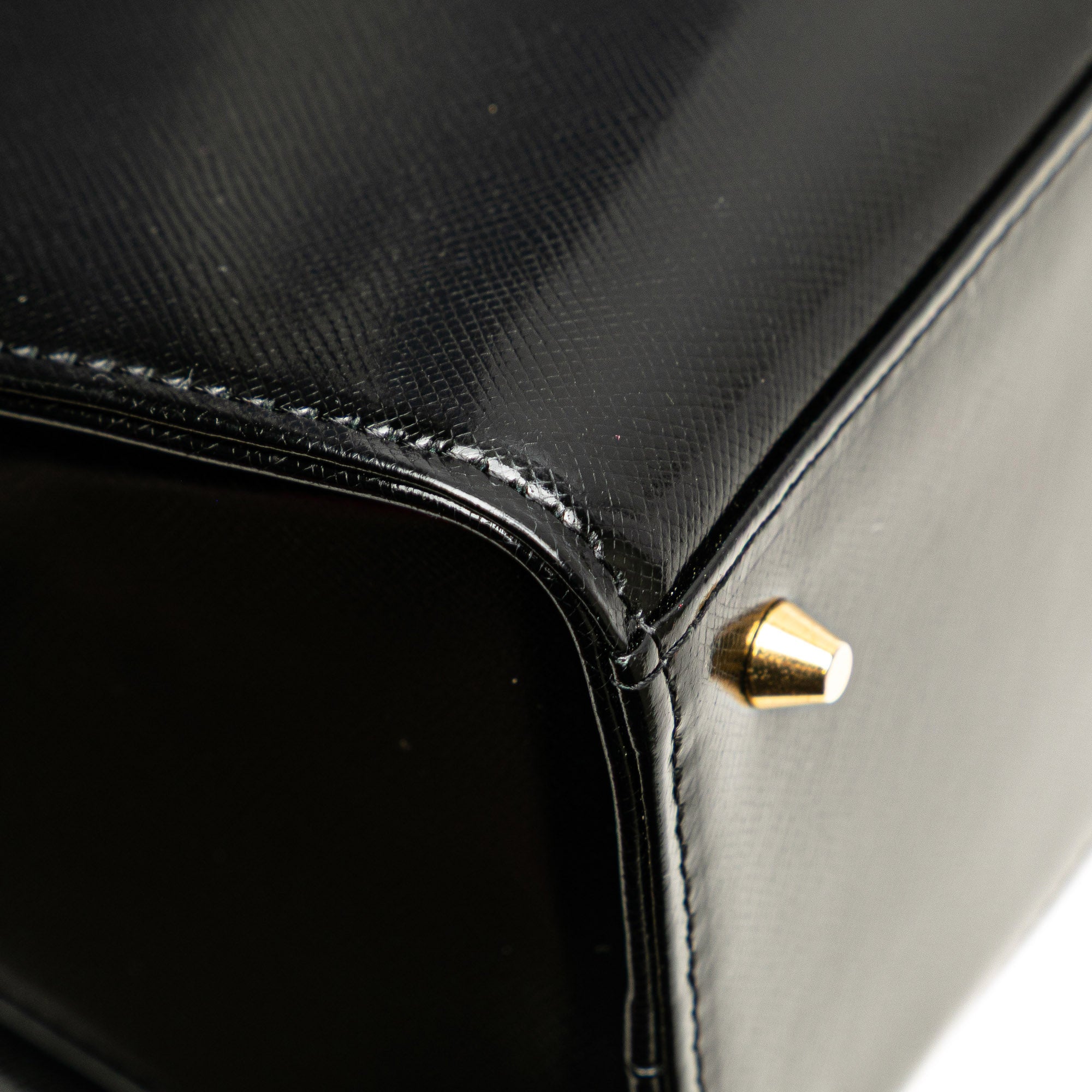Leather Top Handle Frame Bag