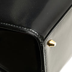 Leather Top Handle Frame Bag