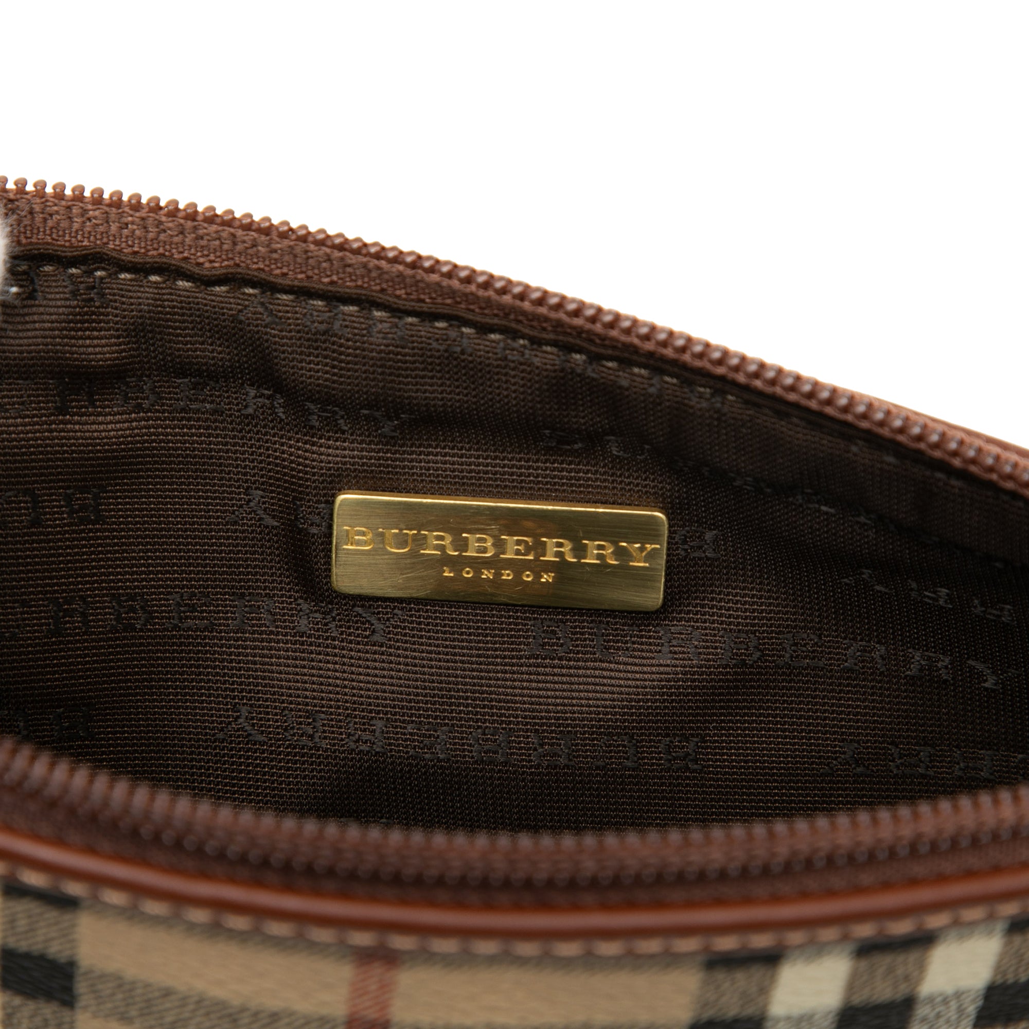 Haymarket Check Coated Canvas Pouch