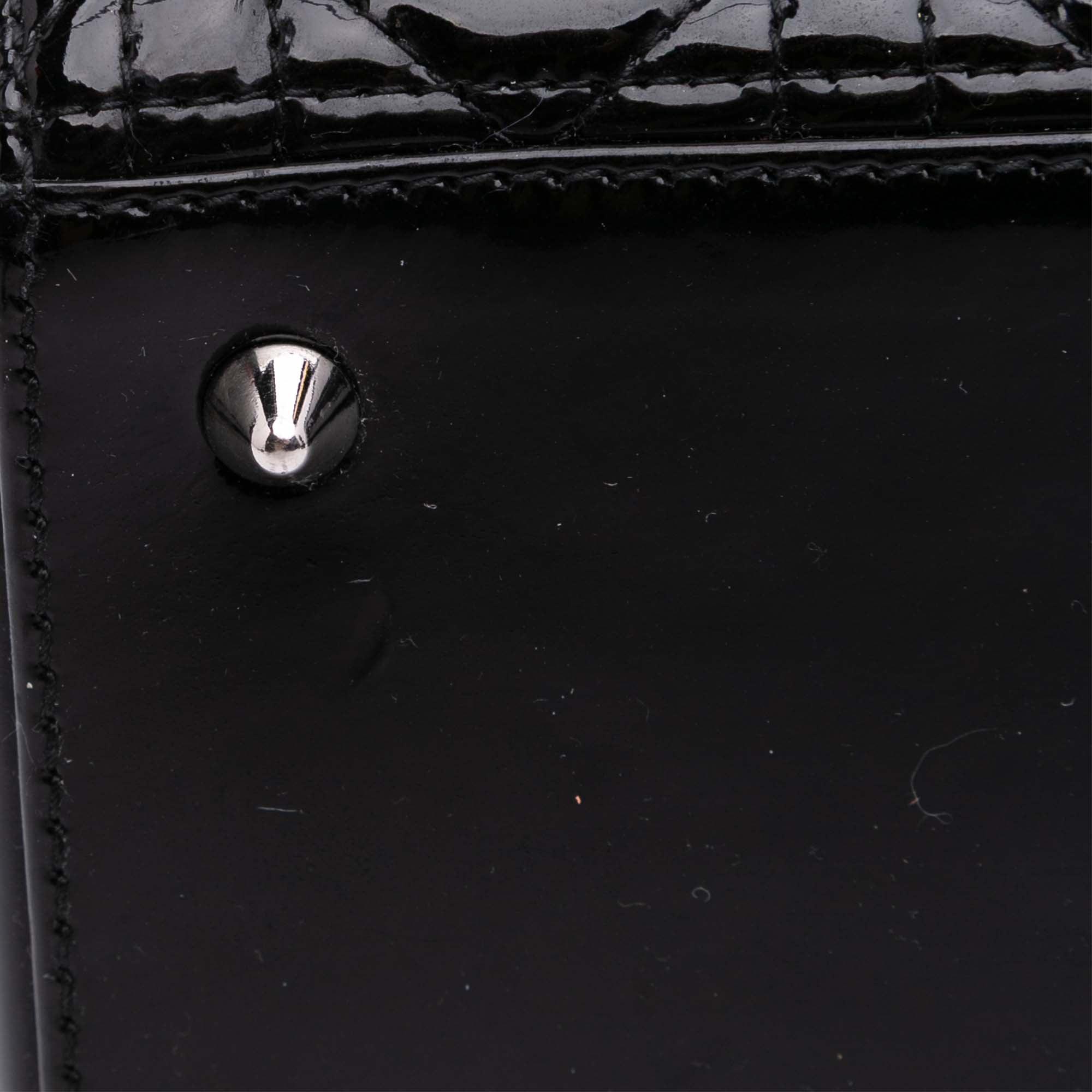 Medium Patent Cannage Lady Dior