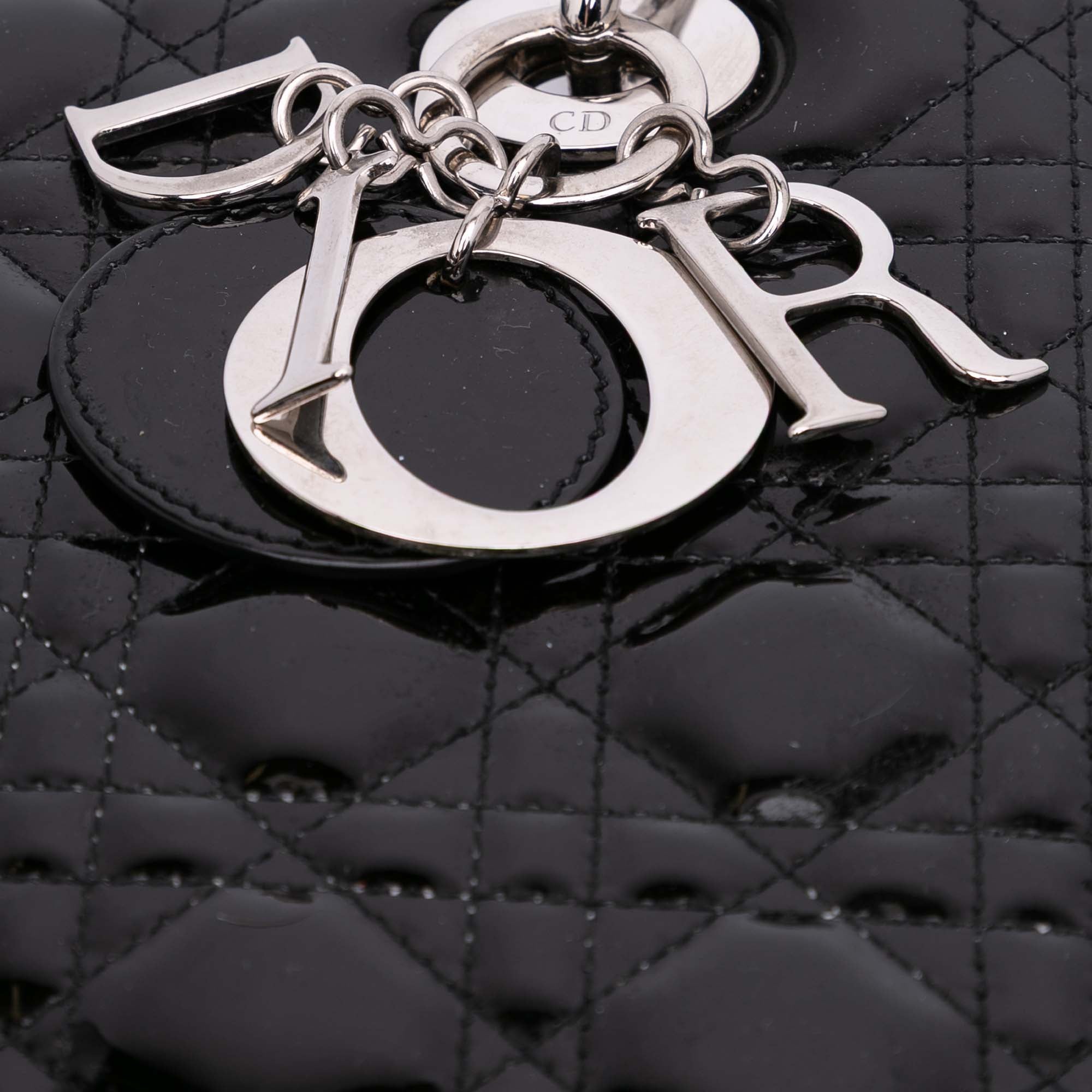 Medium Patent Cannage Lady Dior