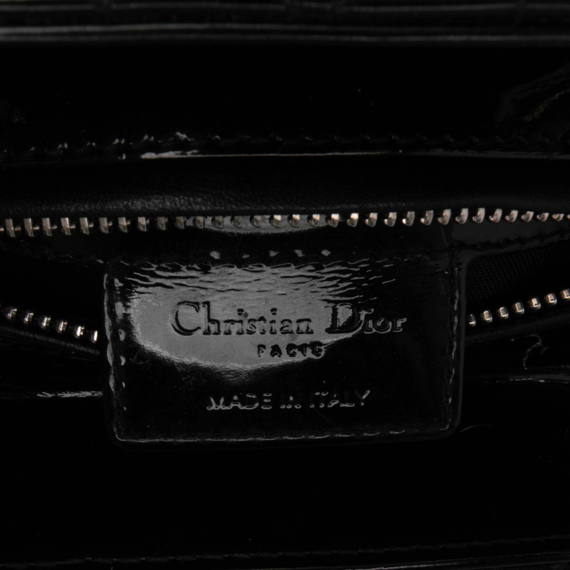 Medium Patent Cannage Lady Dior