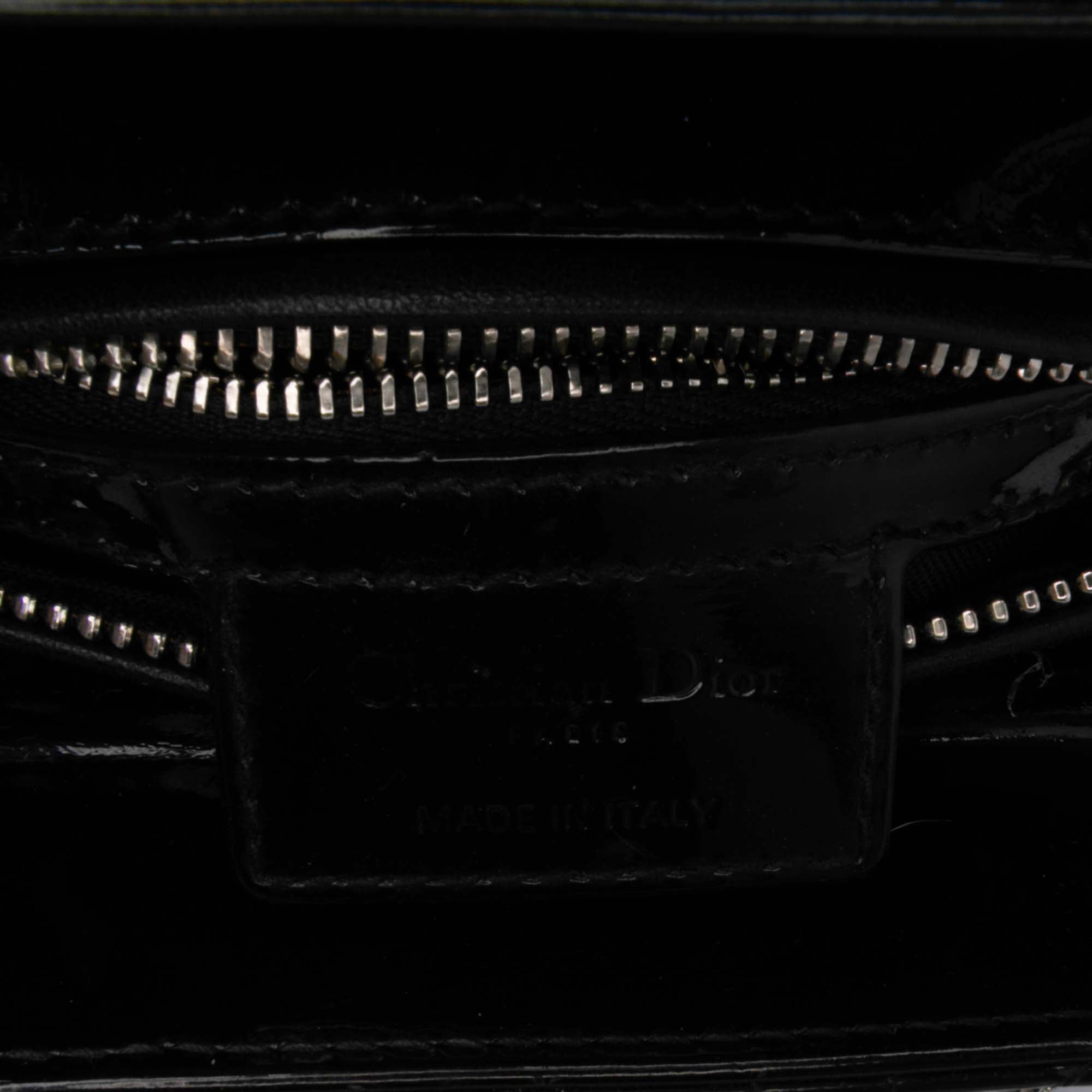 Medium Patent Cannage Lady Dior