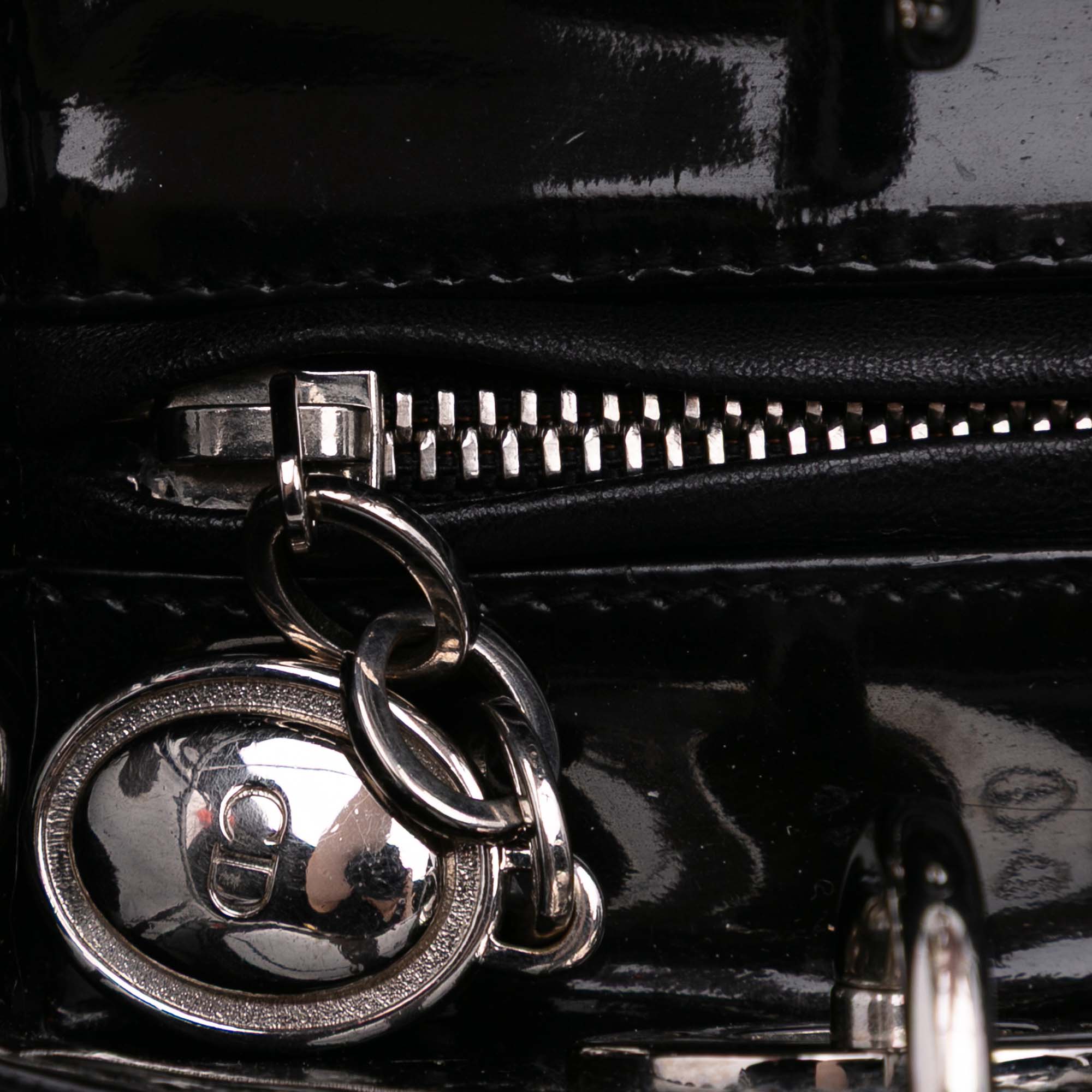 Medium Patent Cannage Lady Dior