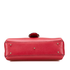Small Dollar Calf Interlocking G Satchel