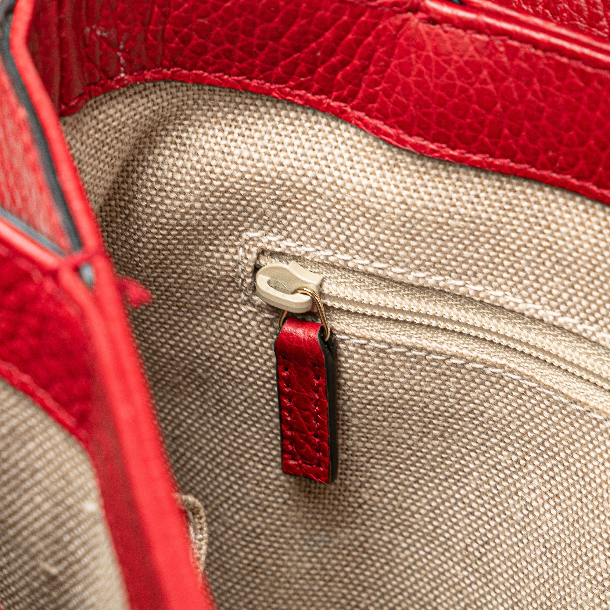 Small Dollar Calf Interlocking G Satchel