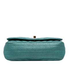 Small Chevron Caviar Statement Flap