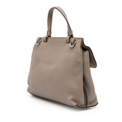 Small Leather Bamboo Daily Satchel