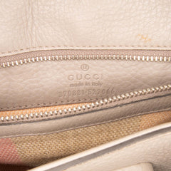 Small Leather Bamboo Daily Satchel