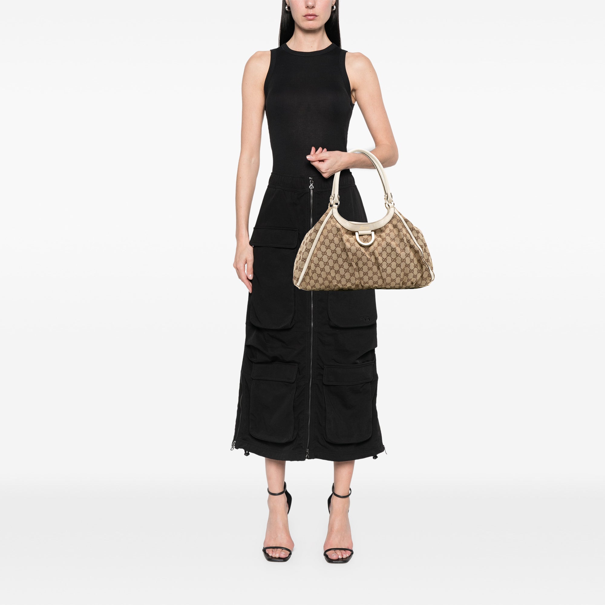 Large GG Canvas Abbey D Ring Shoulder Bag