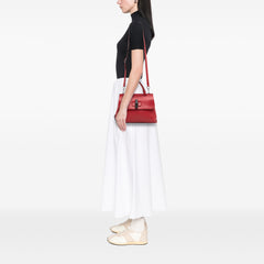 Small Leather Bamboo Daily Satchel