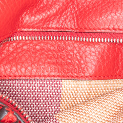 Small Leather Bamboo Daily Satchel