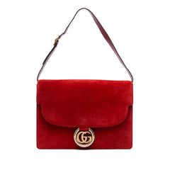 Medium Suede GG Ring Torchon Shoulder Bag