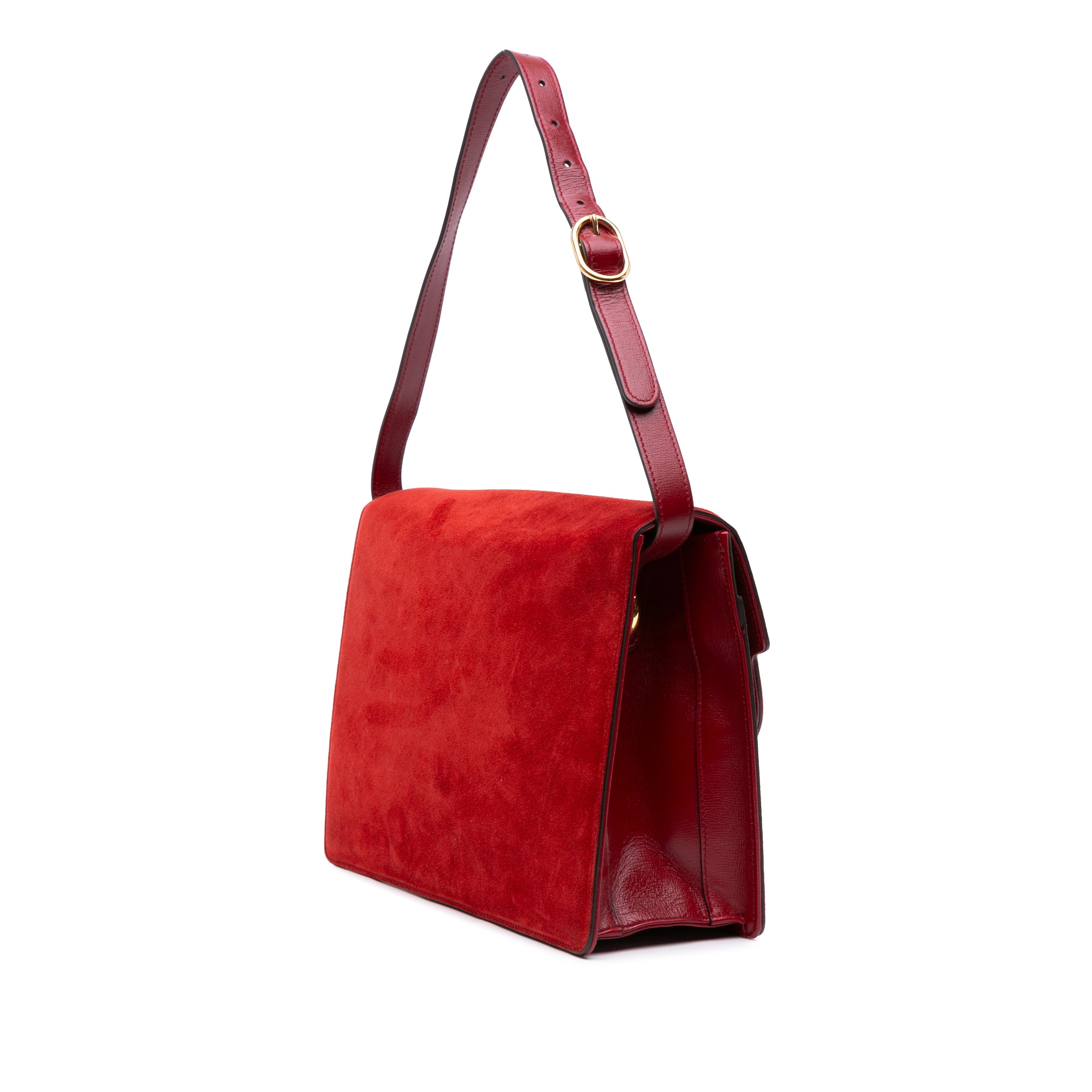 Medium Suede GG Ring Torchon Shoulder Bag