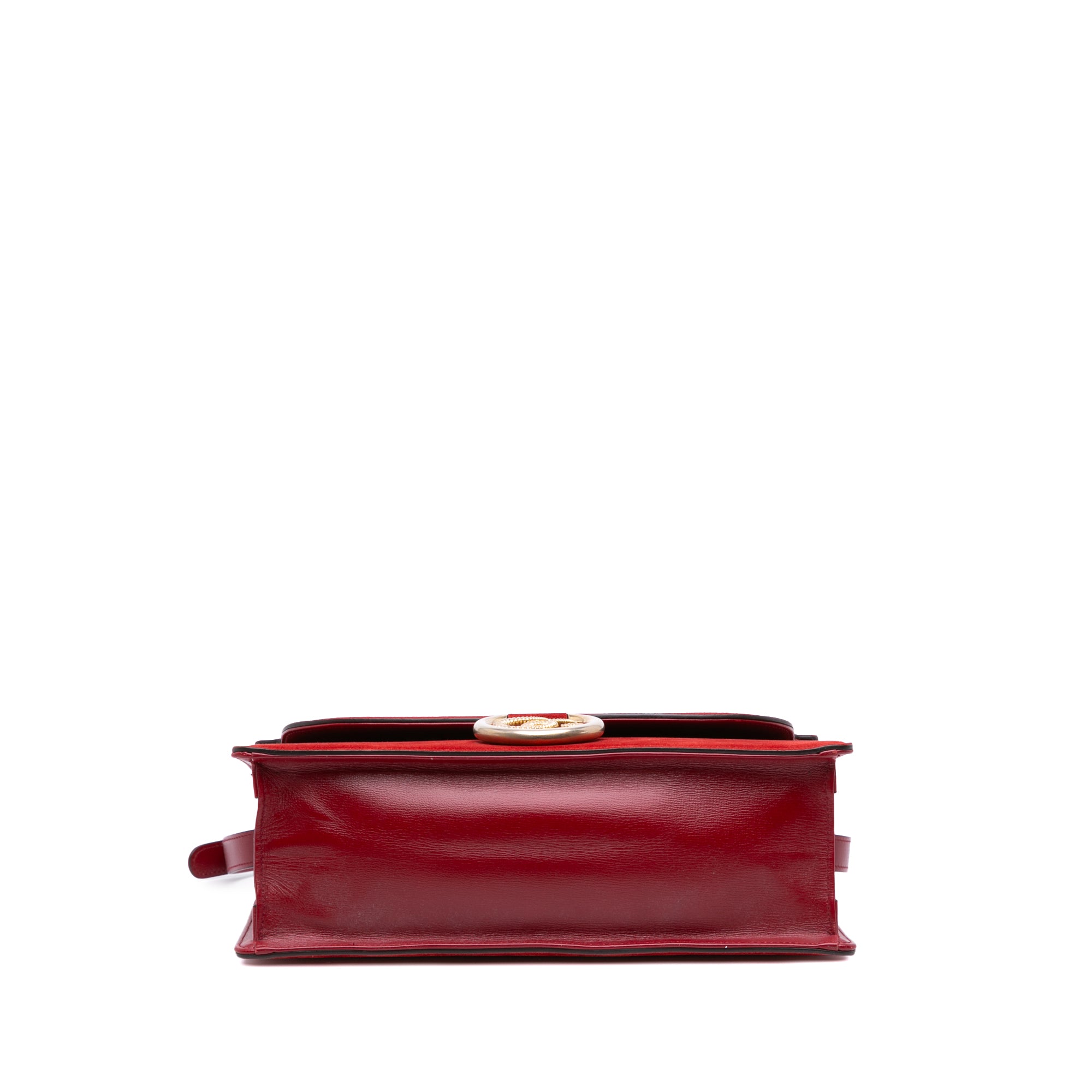 Medium Suede GG Ring Torchon Shoulder Bag