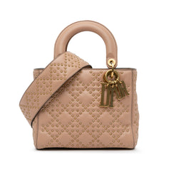 Small Lambskin Cannage Studded Supple Lady Dior