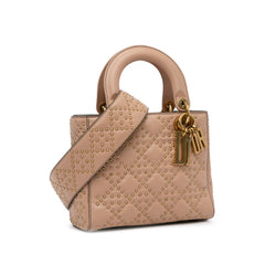 Small Lambskin Cannage Studded Supple Lady Dior