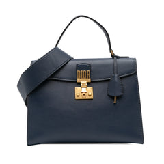 Leather DiorAddict Top Handle Bag