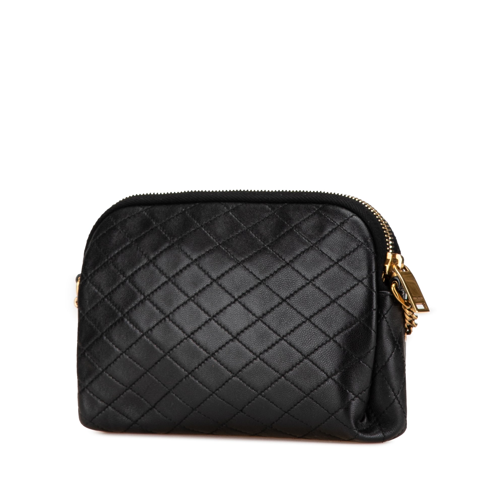 Mini Quilted Lambskin Gaby Zippered Pouch