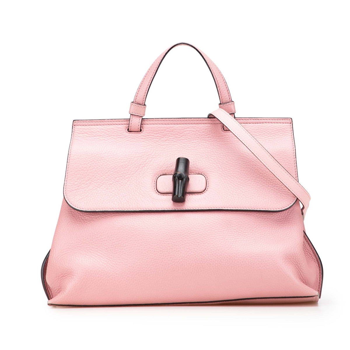 Medium Leather Bamboo Daily Satchel